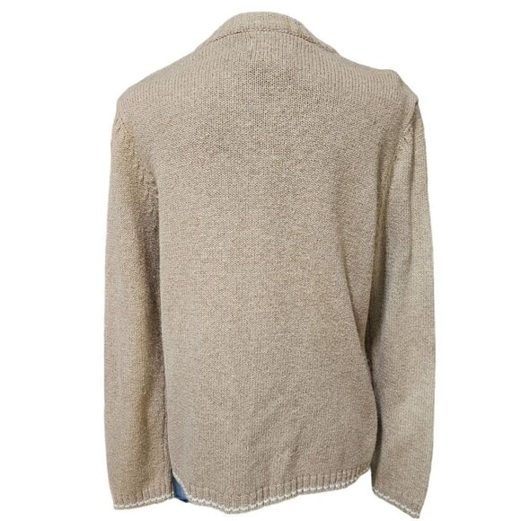 Croft & Barrow Woodsy Full Zip Winter Cardigan with a Touch of Silk, Size Small - Picture 4 of 7